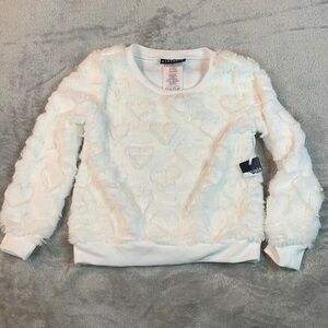 Nwt Kidtopia Fuzzy Heart Sweatshirt